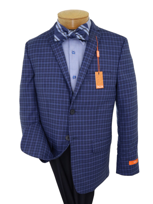 Tallia 33848 Boy's Sport Coat - Plaid - Blue