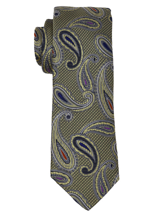 Dion  Boy's Tie 34007 - Paisley - Yellow/Navy