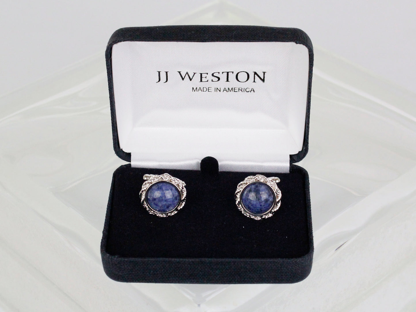 JJ WESTON 34217 - Sodalite Cufflinks - Blue