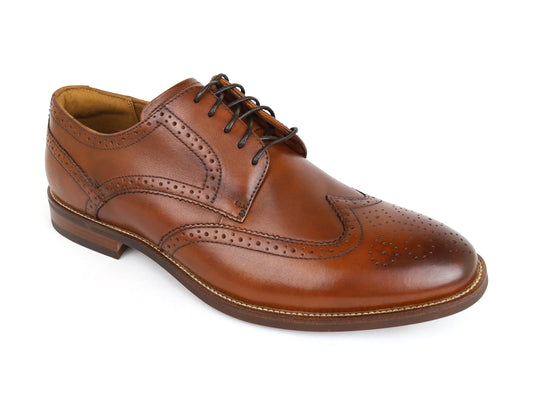 Florsheim 34329 Young Men's Shoe - Wingtip Oxford - Cognac