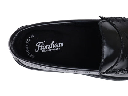 Florsheim 34585 Boy's Moc Toe-Penny Loafer- Black