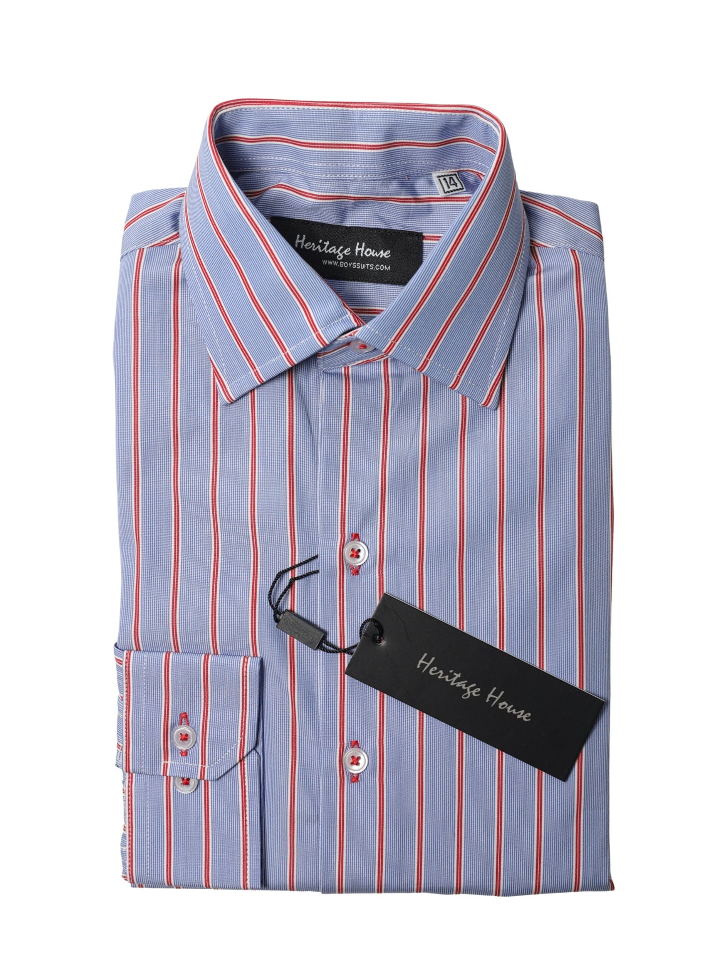 Heritage House 34997 Boy's Dress Shirt - Stripe - Blue/Red