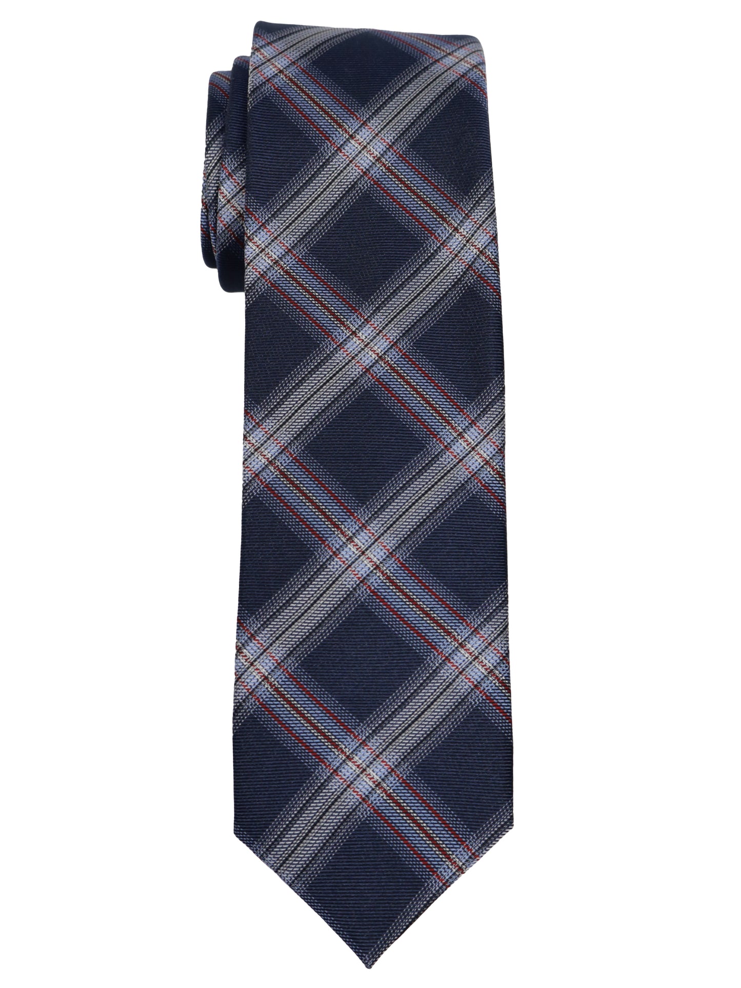 Enrico Sarchi 35115 - Boy's Tie - Plaid - Navy/Red