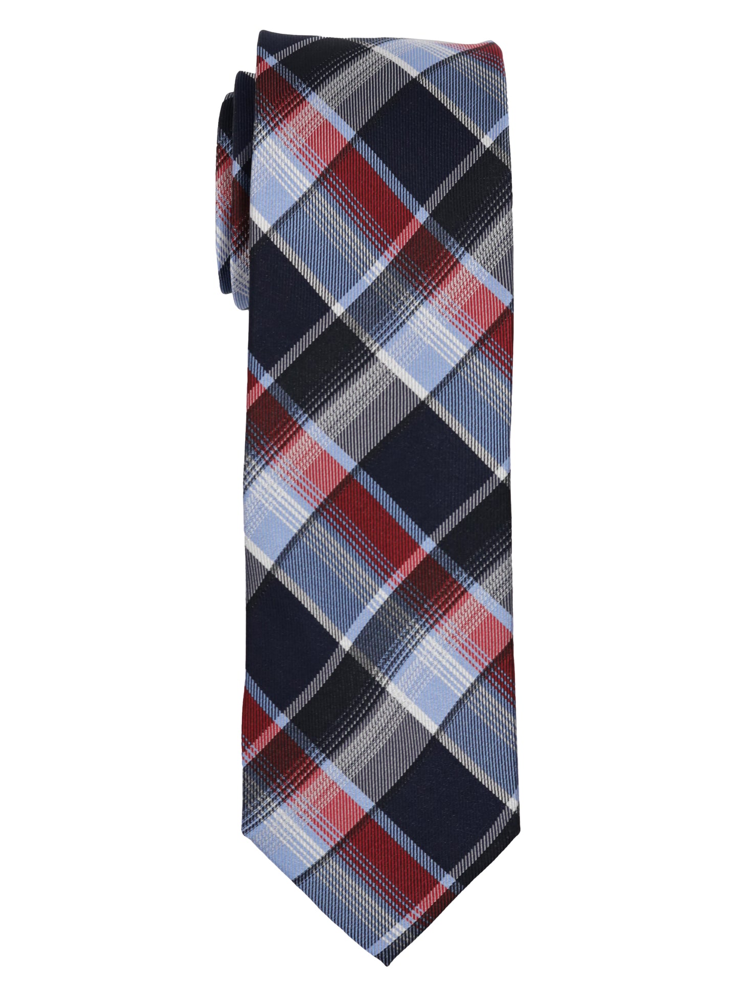 Enrico Sarchi 35119 - Boy's Tie - Plaid - Navy/Red