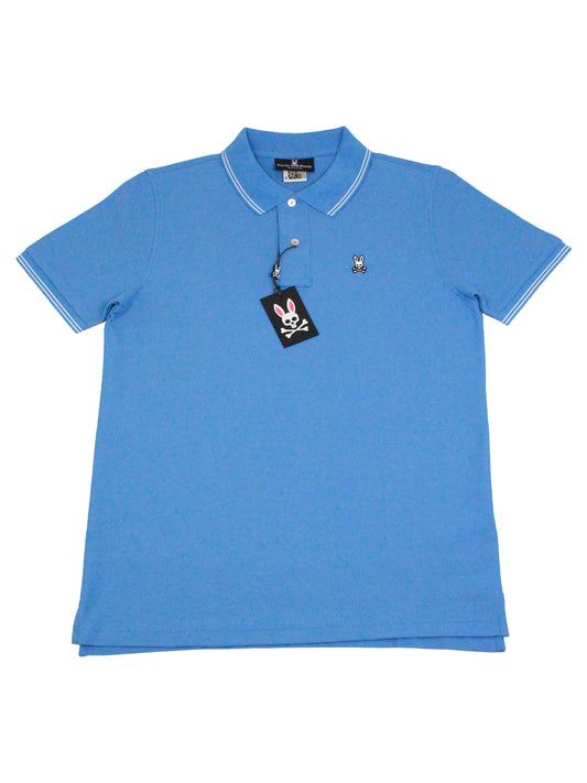 Psycho Bunny 35201 Young Men's Short Sleeve Polo - Blue