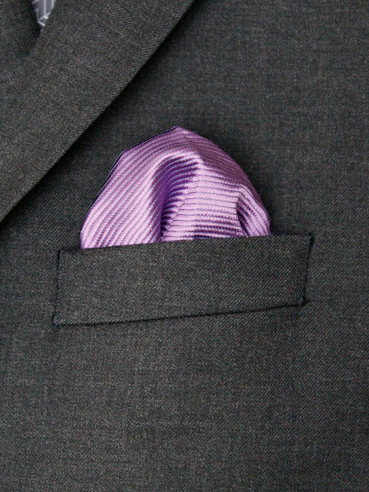 Heritage House Pocket Square 30757PS - Tonal Stripe - Purple