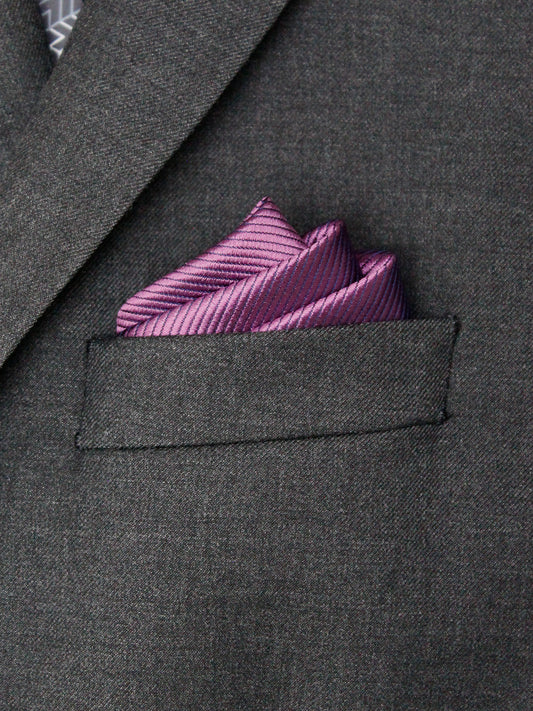 Heritage House Pocket Square 35544PS - Tonal Stripe - Rose