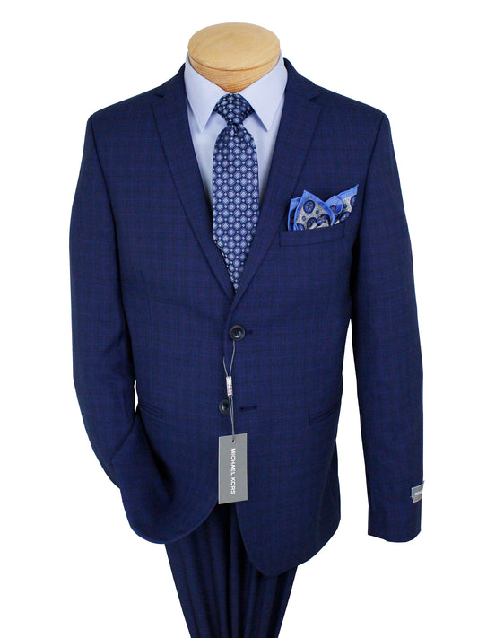 Michael Kors 35694 - Skinny Fit Suit - Plaid - Bright Navy