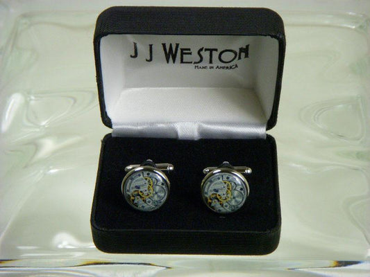 Boy's Cuff Links 7613 Silver/Blue