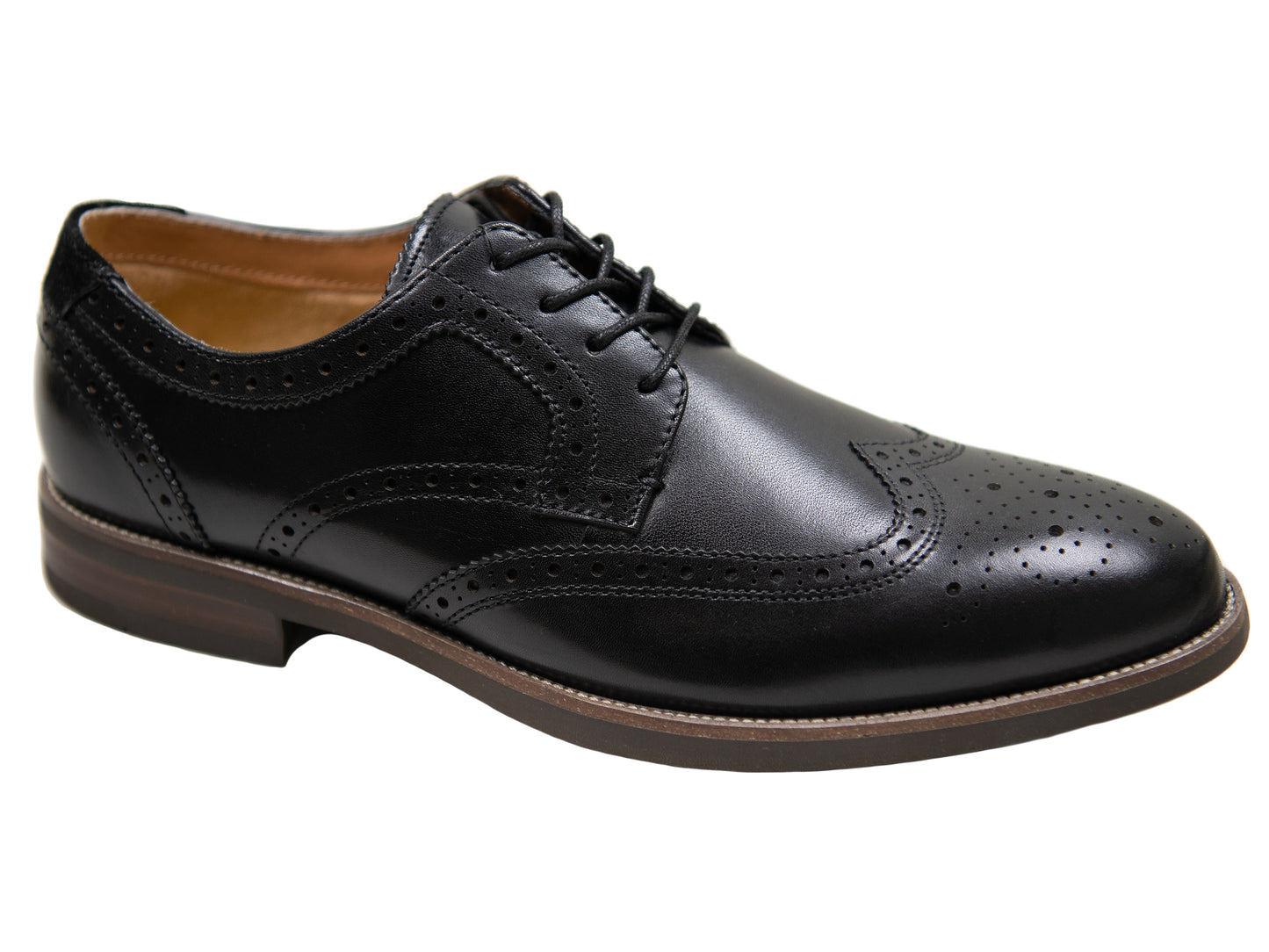 Florsheim 32627 Young Men's Dress Shoe - Wing Tip Oxford - Smooth - Black