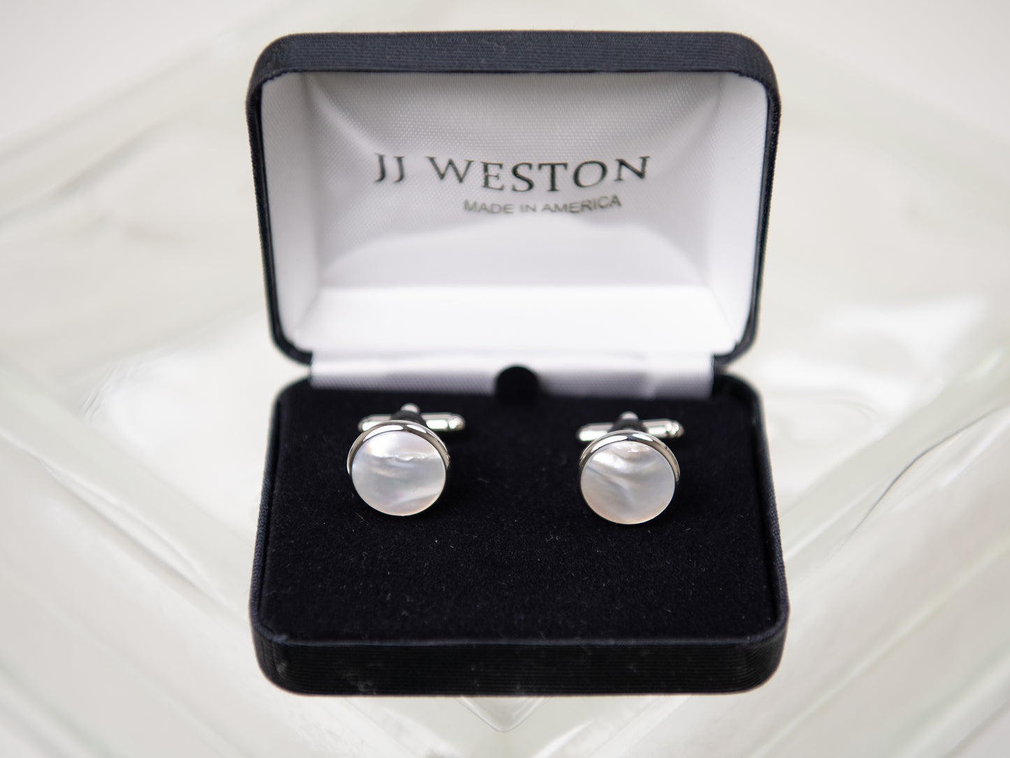 JJ WESTON 32470- Mother of Pearl Cufflinks