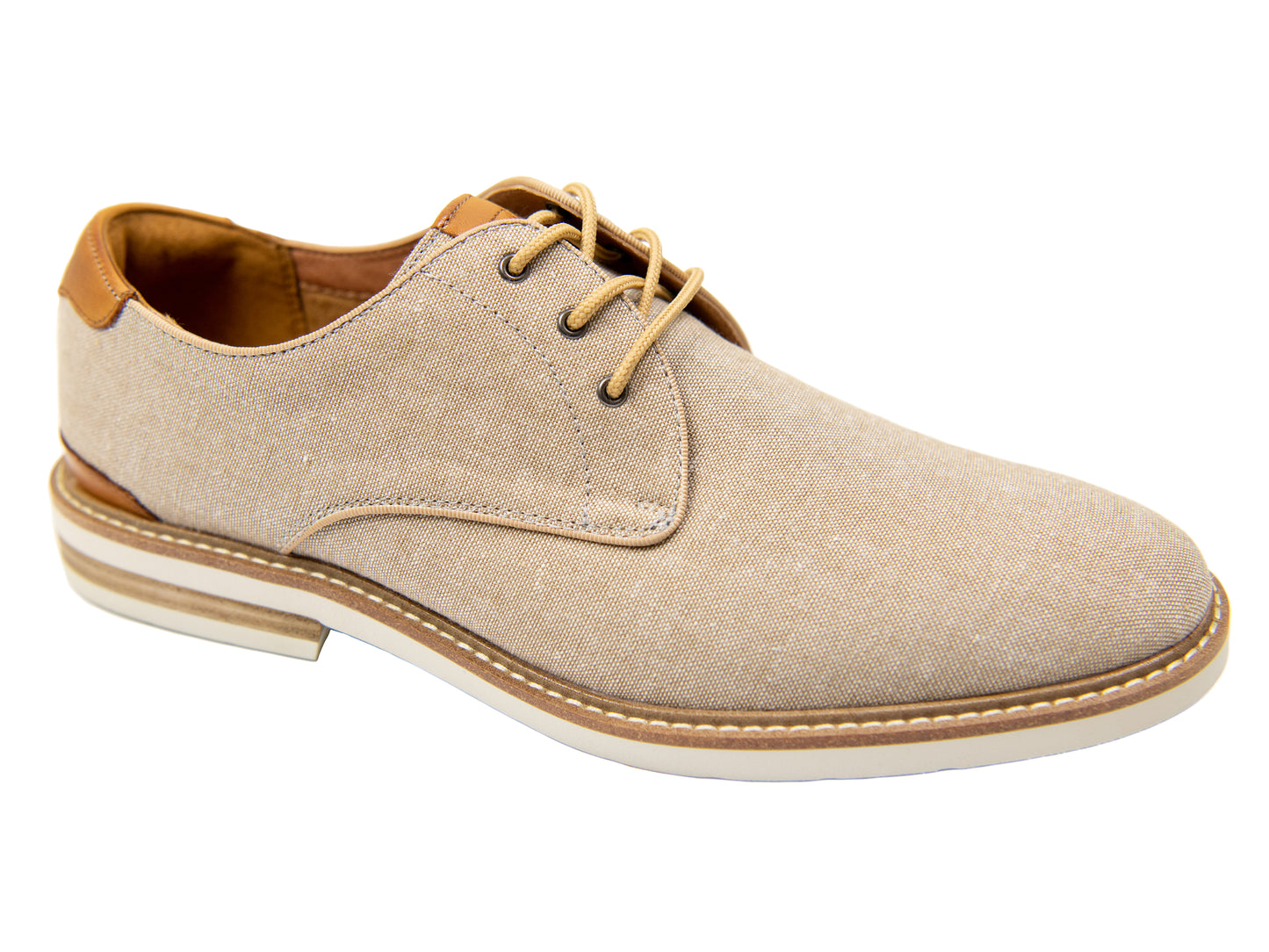 Florsheim 30162 - Young Men's Shoe - Plain Toe Oxford - Canvas - Sand