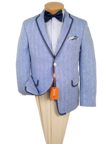 Image of Tallia 30793 Boy's Sport Coat - Herringbone- Periwinkle