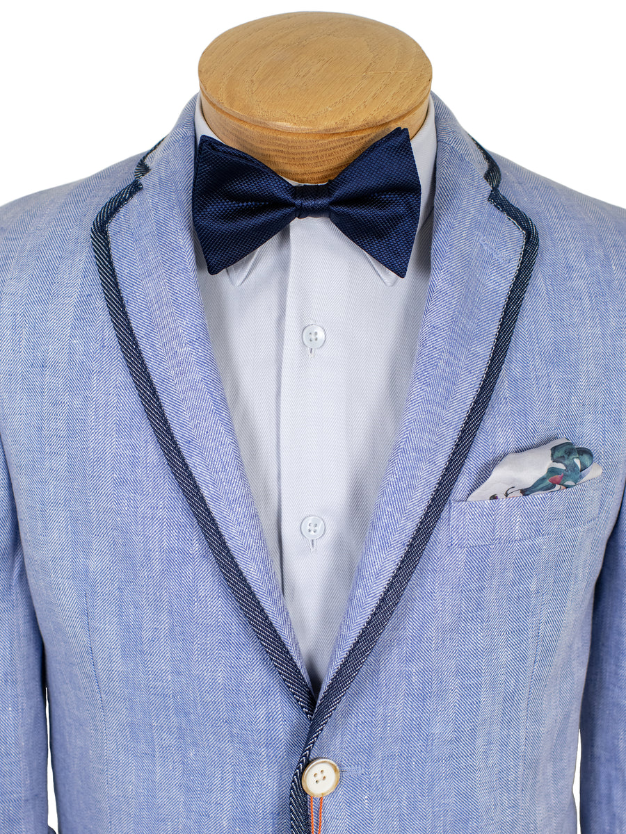 Tallia 30793 Boy's Sport Coat - Herringbone- Periwinkle