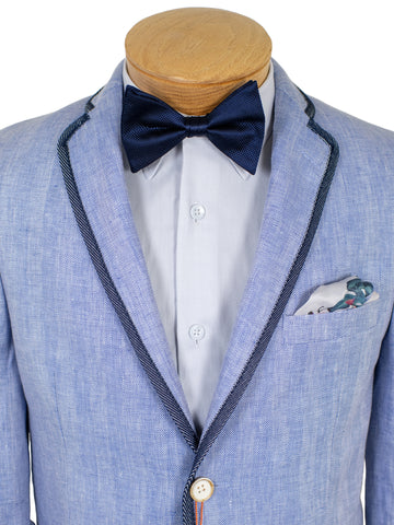 Image of Tallia 30793 Boy's Sport Coat - Herringbone- Periwinkle