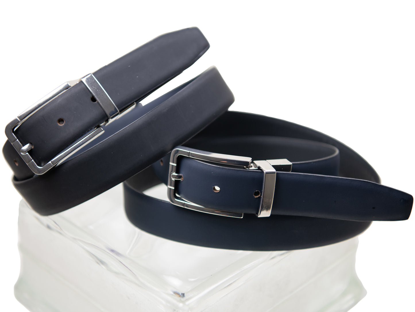 Leo & Zachary 32483 Boy's Belt - Reversible- Black/Navy